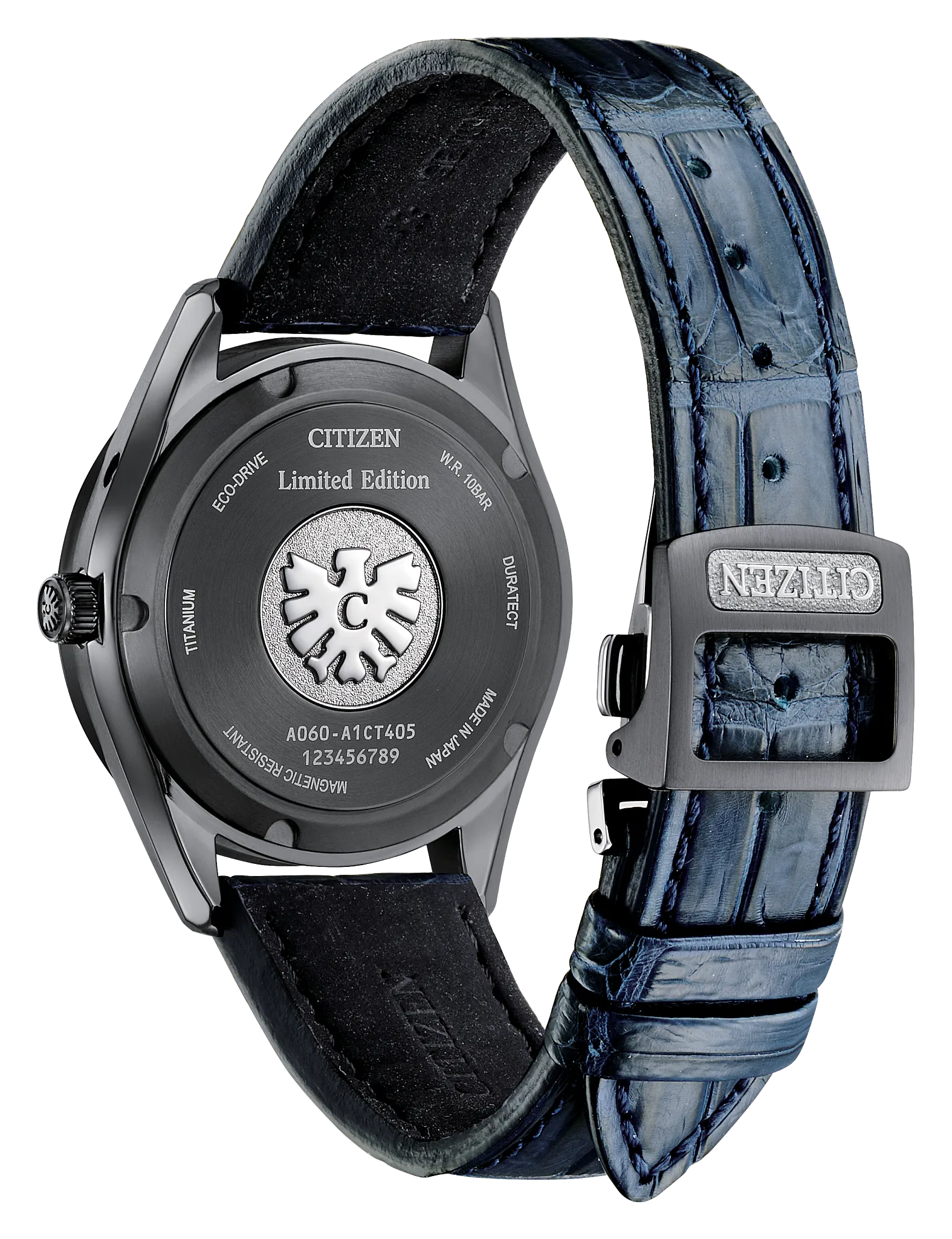 The CITIZEN Blue Dial Genuine Crocodile Strap AQ4106-26L | CITIZEN